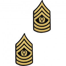 [Vanguard] Army Chevron: Command Sergeant Major - gold embroidered on blue, male