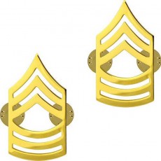 [Vanguard] Army Chevron: Master Sergeant - 22k gold plated