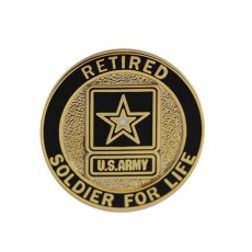 [Vanguard] Army Lapel Pin: Soldier for Life, Retired