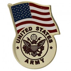 [Vanguard] Army Lapel Pin: United States Flag with Army Emblem