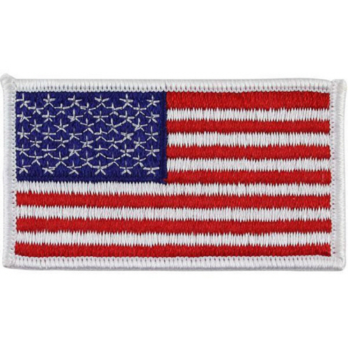 [Vanguard] Flag Patch: United States of America 2 by 3-1/4 inch with white edge