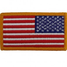 [Vanguard] Flag Patch: United States of America - hook closure gold edge reversed