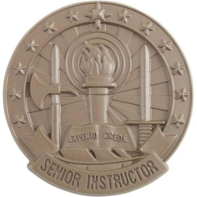 [Vanguard] Army Identification Badge Subdued Metal: Senior Instructor - Brown