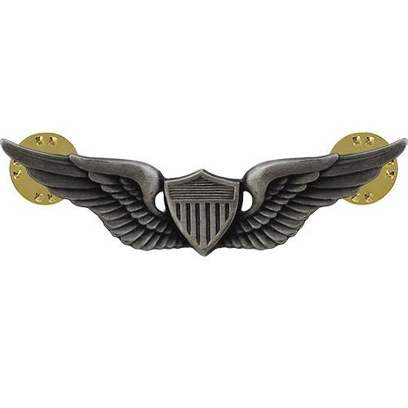 [Vanguard] Army Badge: Aviator - regulation size, silver oxidized