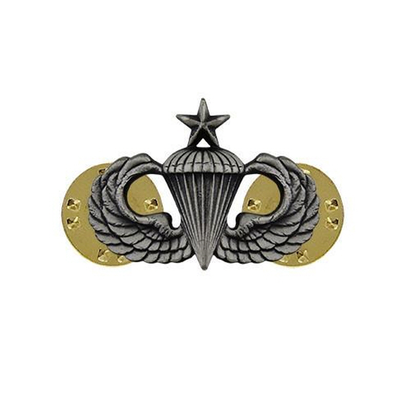 [Vanguard] Army Dress Badge: Senior Parachute - miniature, silver oxidized