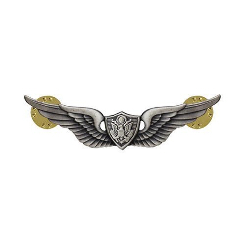 [Vanguard] Army Dress Badge: Aircraft Crewman: Aircrew - miniature, silver oxidized