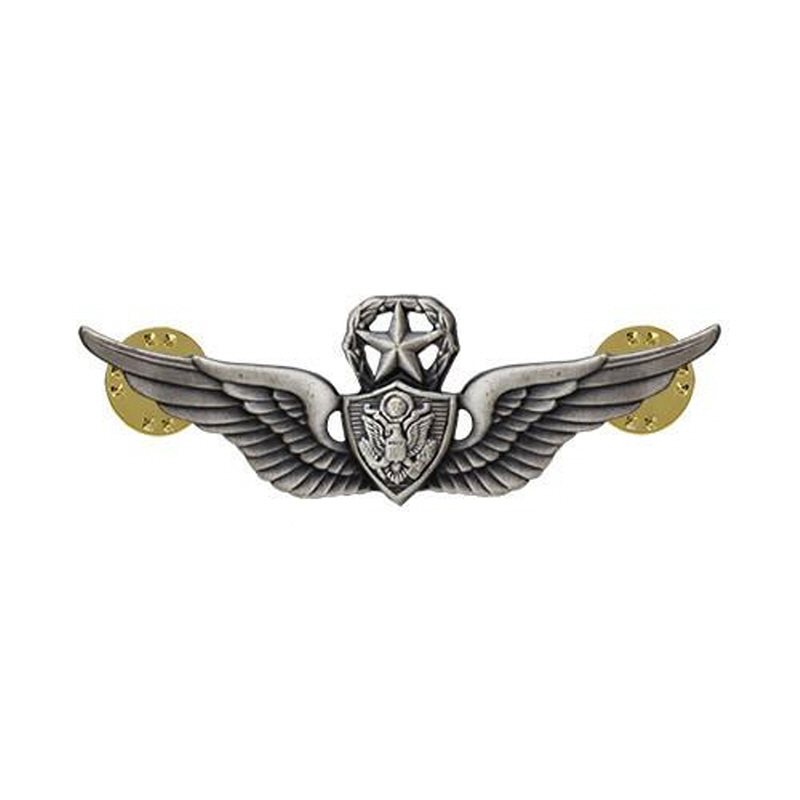 [Vanguard] Army Dress Badge: Master Aircraft Crewman: Aircrew - miniature, silver oxidized