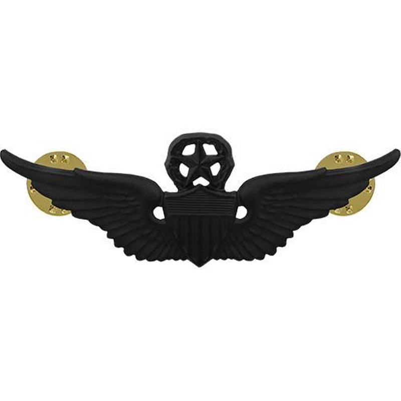 [Vanguard] Army Badge: Master Aviator - regulation size, black metal