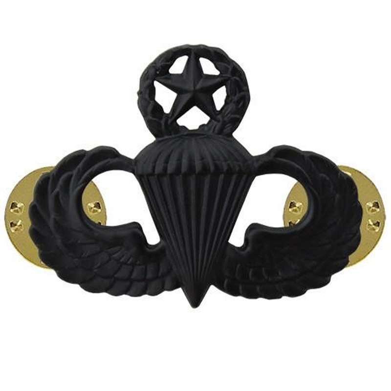 [Vanguard] Army Badge: Master Parachute - regulation size, black metal