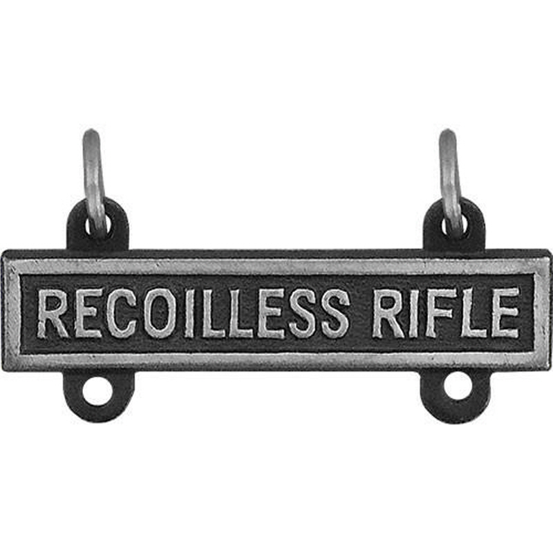 [Vanguard] Army Qualification Bar: Recoilless Rifle - silver oxidized finish