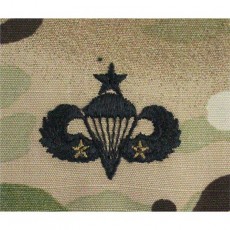 [Vanguard] Army Embroidered Badge on OCP Sew On: Senior Combat Parachutist - 2nd Award