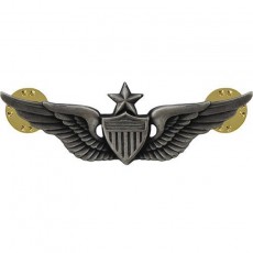 [Vanguard] Army Badge: Senior Aviator - regulation size, silver oxidized