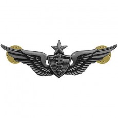 [Vanguard] Army Badge: Senior Flight Surgeon - regulation size, silver oxidized
