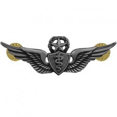 [Vanguard] Army Badge: Master Flight Surgeon - regulation size, silver oxidized