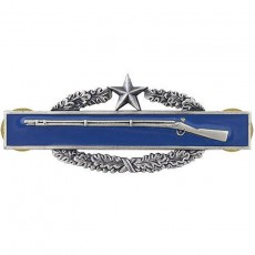 [Vanguard] Army Badge: Combat Infantry Second Award - silver oxidized