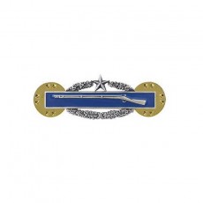 [Vanguard] Army Dress Badge: Combat Infantry 2nd Award - miniature silver oxidized