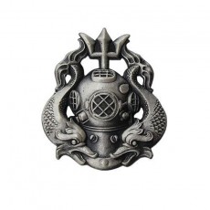 [Vanguard] Army Dress Badge: Master Diver - silver oxidized