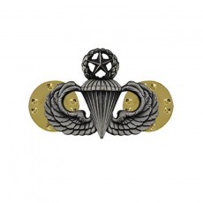 [Vanguard] Army Dress Badge: Master Parachute - miniature, silver oxidized