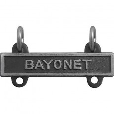 [Vanguard] Army Qualification Bar: Bayonet - silver oxidized finish