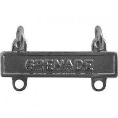 [Vanguard] Army Qualification Bar: Grenade - silver oxidized finish