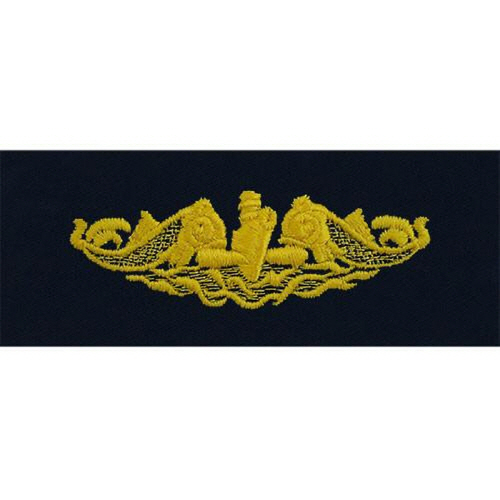 [Vanguard] Navy Embroidered Badge: Submarine Officer - embroidered on coverall