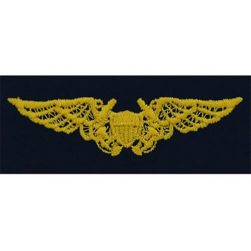 [Vanguard] Navy Embroidered Badge: Naval Flight Officer - embroidered on coverall