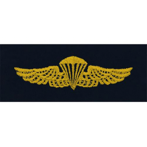 [Vanguard] Navy Embroidered Badge: Parachutist - embroidered on coverall