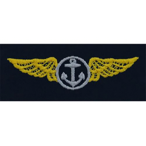 [Vanguard] Navy Embroidered Badge: Aviation Observer - embroidered on coverall