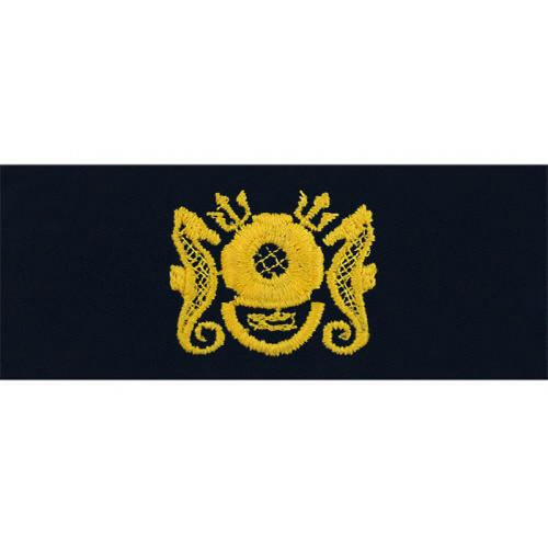 [Vanguard] Navy Embroidered Badge: Diving Officer - embroidered on coverall