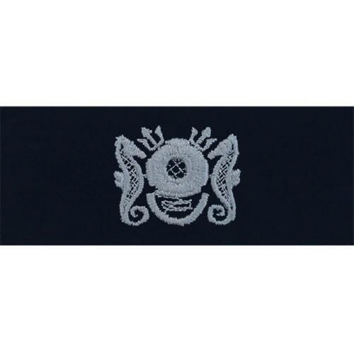 [Vanguard] Navy Embroidered Badge: Master Diver Enlisted. - coverall