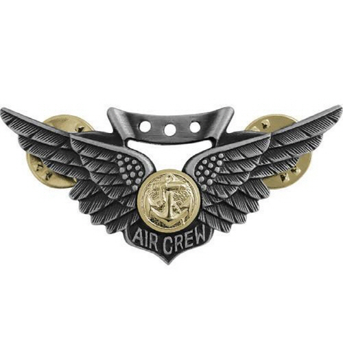 [Vanguard] Badge: Combat Aircrew - regulation size oxidized finish