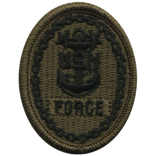 [Vanguard] Navy Embroidered Badge: Force E-9 - Woodland Digital