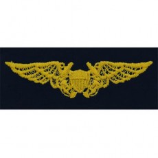 [Vanguard] Navy Embroidered Badge: Naval Flight Officer - embroidered on coverall
