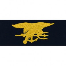 [Vanguard] Navy Embroidered Badge: Special Warfare - embroidered on coverall