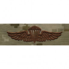 [Vanguard] Navy Embroidered Badge: N/MC Parachutist - Desert Digital