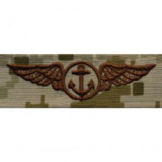 [Vanguard] Navy Embroidered Badge: Aviation Observer - Desert Digital
