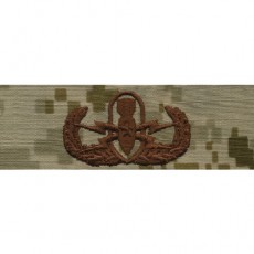 [Vanguard] Navy Embroidered Badge: Senior E.O.D. - Desert Digital
