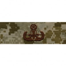[Vanguard] Navy Embroidered Badge: Master E.O.D. - Desert Digital