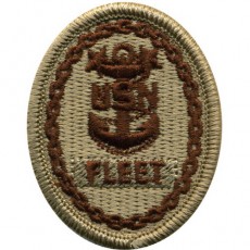 [Vanguard] Navy Embroidered Badge: Fleet E-9 - Desert Digital