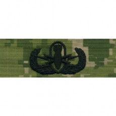 [Vanguard] Navy Embroidered Badge: Basic E.O.D. - Woodland Digital