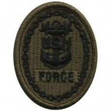 [Vanguard] Navy Embroidered Badge: Force E-9 - Woodland Digital