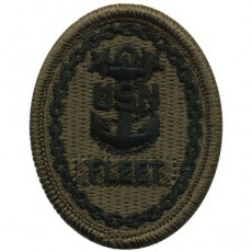 [Vanguard] Navy Embroidered Badge: Fleet E-9 - Woodland Digital
