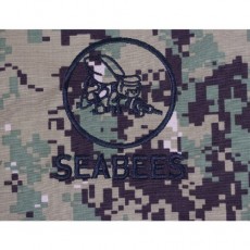 [Vanguard] Navy Embroidered Seabee Pocket Replacement - Woodland Digital