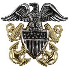 [Vanguard] Navy Cap Device: Officer High Relief - regulation size