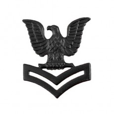 [Vanguard] Navy Cap Device: E5 Petty Officer Second Class - black metal