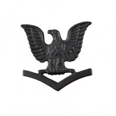 [Vanguard] Navy Cap Device: E4 Petty Officer Third Class - black metal
