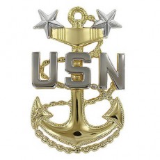 [Vanguard] Navy Cap Device: E9 Chief Petty Officer: Master - miniature