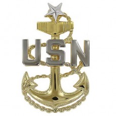 [Vanguard] Navy Cap Device: E8 Chief Petty Officer: Senior - miniature