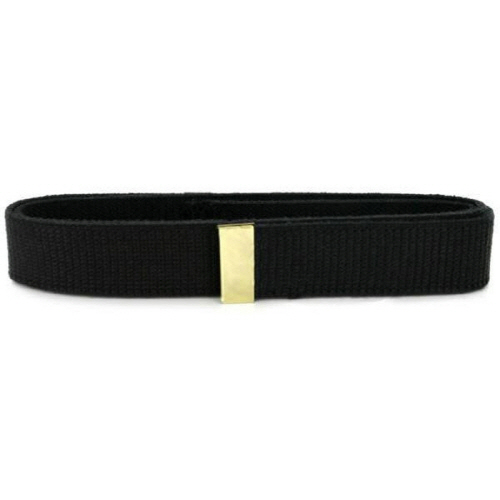 [Vanguard] Belt: Black Cotton with Brass Tip - male