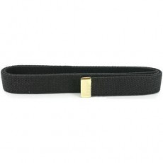 [Vanguard] Belt: Black Cotton with 24k Gold Tip - male